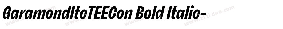 GaramondItcTEECon Bold Italic字体转换